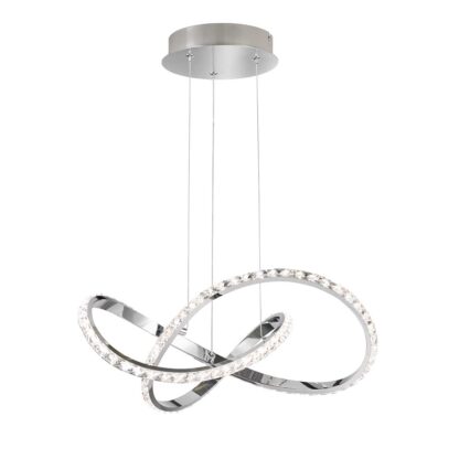 Pendellampa Prima, LED, kristall